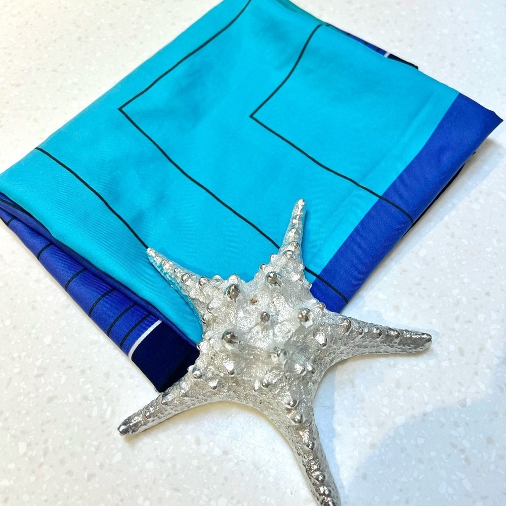Modern contemporary colour block scarf